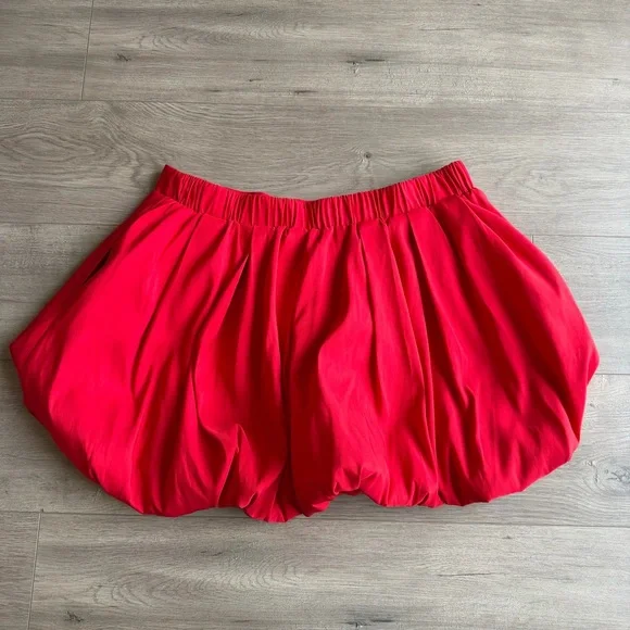 a new day red bubble mini skirt with pockets - size XL - Picture 4 of 4